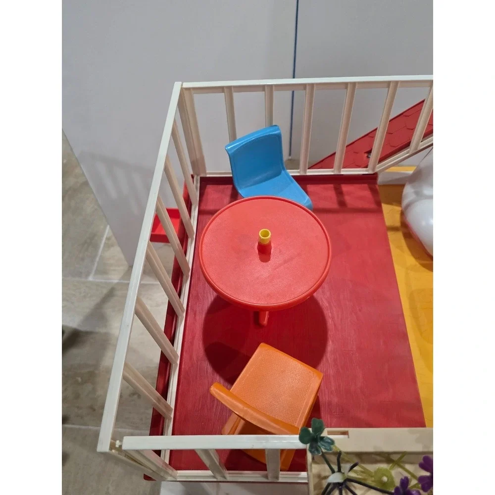Vintage Mattel Barbie Dream House 1978-1982 A-Frame Dollhouse w/ Accessories
